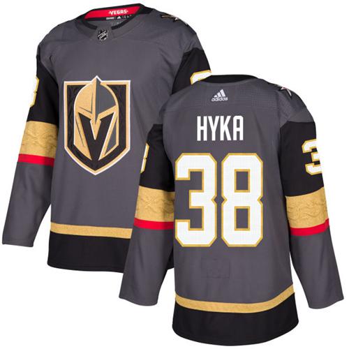 Adidas Vegas Golden Knights #38 Tomas Hyka Grey Home Authentic Stitched Youth NHL Jersey->youth nhl jersey->Youth Jersey